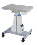 Motorized Ophthalmic Instrument Table With Drawer, Adjustable Electric Lift Cart For Optometry And Dental Clinics, table side view