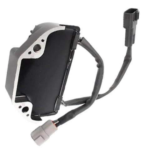 Bike Voltage Rectifier And Regulator Upgrade For FXDP Dyna Police Defender 2004 Motorcycle High Efficiency Low Heat Beefy Durable Rectifier Converter With Scratch Resistant Build For Smooth Power, angled view.