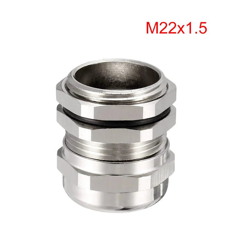 Three Pack M22 Cable Gland Metal Waterproof Connector For 10mm To 13mm Cable Diameters Built Tough Dustproof Acid Resistant
