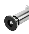 Close-up of Adjustable Metal Furniture Leg Set of 4 for Sofa Couch Cabinet Replacement Steel Feet showing stainless steel build.