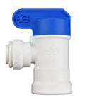 Quarter Inch Female Elbow Shut Off Valve With NPTF Thread Push To Connect Plastic Plumbing Fitting