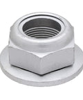 Close-up of axle nut from 2 Pack Front Wheel Hub Bearing Repair Kit For Front Driver And Passenger Side For 2011 To 2014 Ford Edge And 2011 To 2015 Lincoln MKX OE Replacement Direct Fit Ready To Roll