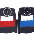 Hand Grip Dynamometer Strength Meter With Adjustable Tension For Rehab And Training, Ergonomic Grip Gauge For Musicians, Drummers, Guitarists, And Everyday Fitness, Precise Force Reading And Easy One Hand Use, black and red/blue