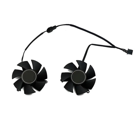 Reliable Replacement Graphics Card Fan Delivers Beast Mode Cooling And Super Smooth Swaps For Nvidia GTX 1650 1630 low profile black dual fans.