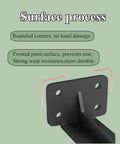 Beefed Up Thickened Black Heavy Duty Shelf Bracket with Screws, 90 Degree Right Angle Industrial Steel Support, close-up with text