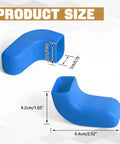 Product size of 2pcs blue rubber PPE Front Bumper Tow Hook Covers For Wrangler JK JL Gladiator TJ 2007-2024, 3cm x 2cm