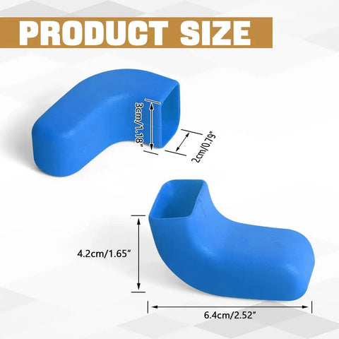 Product size of 2pcs blue rubber PPE Front Bumper Tow Hook Covers For Wrangler JK JL Gladiator TJ 2007-2024, 3cm x 2cm