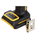 Close-up of Atomic 20V Max Three Eighths Inch Cordless Impact Wrench with Hog Ring Anvil showing speed settings and hook attachment