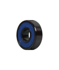 Close-up of a black and blue ABEC 7 bearing for 100Mm Scooter Wheels Pair With ABEC 7 Bearings For Razor And Most Scooters, Red, 88A Urethane High Rebound.