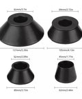Top Shelf Four Piece Wheel Balancer Taper Cone Set Built Tough With Heavy Duty Forty Five Steel For 40mm Shafts And Universal Fitment On Cars And Trucks Ride Ready Garage Must Haves, various sizes shown.