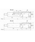 Heavy Duty Shop Rig Ready Cnc Collet Er50 80 Series Flat Tail Tool Holder technical drawing with measurements for precision machining.