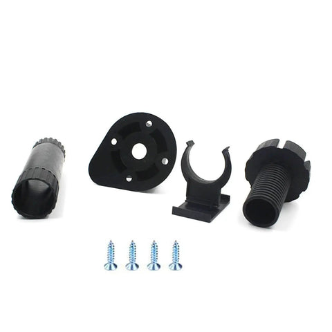 Adjustable Black Cabinet Leveler Legs 6 Pack With Easy Install Screws Height From About Four To Five Inches, components shown