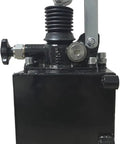 Portable 45cc Single Acting Hydraulic Hand Pump With 2 Quart Tank 4350 PSI Output Handy Manual Power for system testing side view