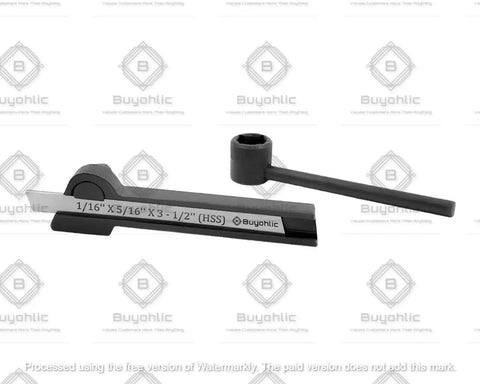 Straight Shank Lathe Parting Tool Holder With HSS Blade for Pro Grade Parting Off and Narrow Groove Cutting, 3/32 x 1/2 x 4-1/2 inch.