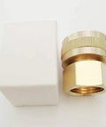 Beefy Brass Garden Hose Adapter Double Female Swivel Connector 1/2 NPT To 3/4 NH F F Pipe Joint Extension Repair Fitting For Outdoor Hoses Easy Install Durable Corrosion Resistant 1 Pack brass connector