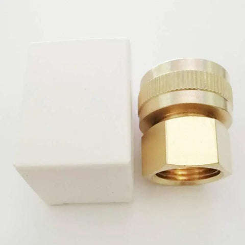 Beefy Brass Garden Hose Adapter Double Female Swivel Connector 1/2 NPT To 3/4 NH F F Pipe Joint Extension Repair Fitting For Outdoor Hoses Easy Install Durable Corrosion Resistant 1 Pack brass connector