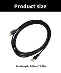 Flat USB Barcode Scanner Cable 2M For MS5145 MS9540 MS7120 MS9590 MS1690 coiled with gold-plated connectors for retail use