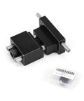 Alloy Steel Milling Vise Jaw Stop For CNC Machines, compact black tool with storage case, shown at an angle for detail.