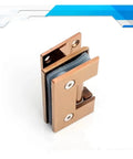 Stainless Steel Shower Screen Hinges For Frameless Glass Doors 90 Degree T Shaped Bathroom Clip in rose gold finish