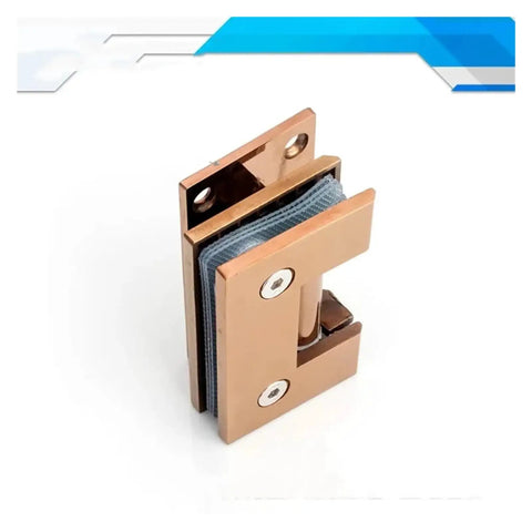 Stainless Steel Shower Screen Hinges For Frameless Glass Doors 90 Degree T Shaped Bathroom Clip in rose gold finish