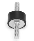 M6 Rubber Mounts For Vibration Dampening In Cars Boats Engines And Pumps 4 Pack, black cylindrical rubber mount with metal threads