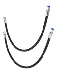 2 Pack Excavator Diverter Valve Hoses With Quick Connects One Quarter Inch Interface M14 Rubber Hoses Rated 60 MPa 8702 PSI