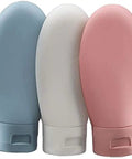 Grab And Go Leak Proof Travel Bottle Set Of 3 60 Ml Refillable Squeezable Containers Multicolor for toiletries