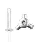 Heavy Duty Blind Rivets Kit For Metal Projects With Stainless Steel Mandrel And Aluminum Caps Rust Resistant Vibration Proof Lock