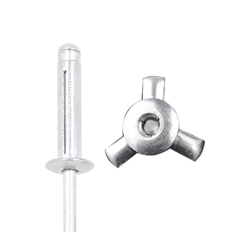 Heavy Duty Blind Rivets Kit For Metal Projects With Stainless Steel Mandrel And Aluminum Caps Rust Resistant Vibration Proof Lock