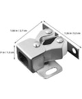 Awesome Double Roller Cabinet Latch Ball Spring That Snaps Shut Perfectly For Wardropes Cupboards And Kitchen Doors With Adjustable Layout And Easy Install, detailed view with measurements.