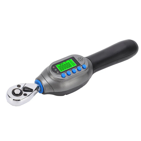 Naroote 1/4in Electric Torque Wrench With Smart Sound And LED Alerts, displaying reset buttons and digital screen for precise measurements.
