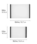 Two Piece Cutting Board Set For Kitchen Prep With One Small Prep Board And One Large Everyday Board Non Porous Dimensions Shown