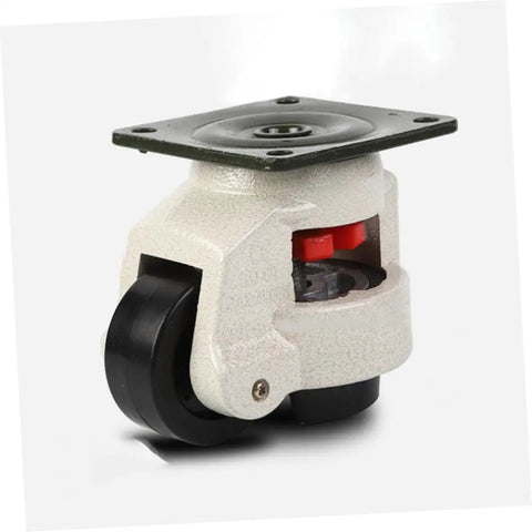 Heavy Hitting Workbench Leveling Casters Four Pack Swivel Transport Wheels with adjustable feet and nylon tire.