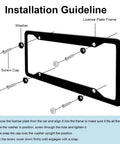 Installation guide for Super Slick Custom License Plate Frame With 4 Holes And Personalization Add Text Or Image Logo Aluminum
