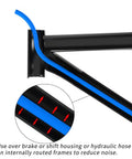 1.5 Meter Bike Frame Internal Housing Damper For 6mm Outer Diameter Cables And Hydraulic Tubes, blue foam sleeve on frame