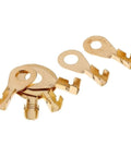 Top Shelf Heavy Duty Non Insulated Ring Terminals Solid Brass O Style Wire Connectors Pro Pack M3 M4 M5 M6 M8 M10 showing assorted ring terminals.