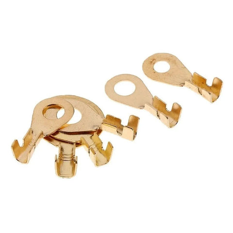 Top Shelf Heavy Duty Non Insulated Ring Terminals Solid Brass O Style Wire Connectors Pro Pack M3 M4 M5 M6 M8 M10 showing assorted ring terminals.