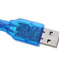 Close-up of blue USB connector for Two Pack 3.7V USB Charger Cable With SM2P Plug Connector For Li Ion Batteries USB Charging Cable