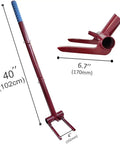 Heavy Duty Pallet Buster With 3 Section Handle For Deck Or Wood Pallet Dismantling Non Damaging Pry Bar Tool That Eases Pallets Up Without Board Damage 40 Inch Extendable Wrecker Designed To Be A Back Saver While You Work, 40in handle