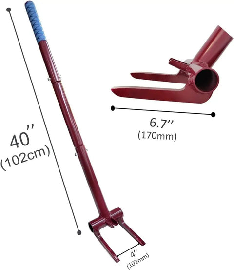 Heavy Duty Pallet Buster With 3 Section Handle For Deck Or Wood Pallet Dismantling Non Damaging Pry Bar Tool That Eases Pallets Up Without Board Damage 40 Inch Extendable Wrecker Designed To Be A Back Saver While You Work, 40in handle