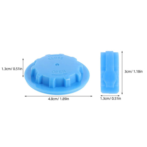 Ultimate Vacuum Seal Kit For Compression Bags With Valve Plugs And Airtight Caps Leak Proof Replacement Parts, blue dimensions shown