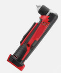 Side view of Heavy Duty Cordless Lithium Ion Right Angle Drill Compact High Torque Quick Disconnect Battery Power Tool.