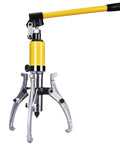 Heavy Duty Hydraulic Gear Puller Bearing Separator Made From Forged Carbon Steel with yellow handle for automotive use.
