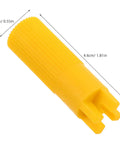 Yellow zerk cleaner from Five Piece Grease Fitting Tool Set With Ergonomic Handle And Plastic Zerk Cleaner For Industrial Repairs And Equipment Maintenance, Quick Removal Of Old Dried Grease From Machinery, Pro Grade Gear For Busy Shops.
