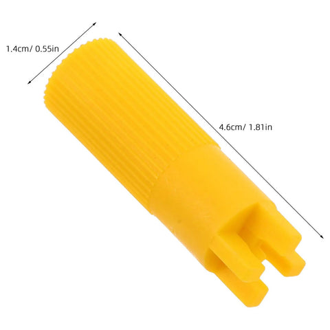 Yellow zerk cleaner from Five Piece Grease Fitting Tool Set With Ergonomic Handle And Plastic Zerk Cleaner For Industrial Repairs And Equipment Maintenance, Quick Removal Of Old Dried Grease From Machinery, Pro Grade Gear For Busy Shops.