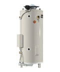 Commercial Grade 32 Gallon Tank Type Water Heater Natural Gas 199900 Btu Electronic Ignition, side view with electronic control.