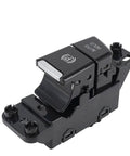 Electric Parking Brake Actuator Switch With Crisp Button Feedback Plug And Play Handbrake Controller featuring sleek black design and automatic hold button.