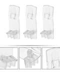 Heavy Duty White Plastic Shelf Clips Set Of 50 For Wood Shelving DIY Friendly Reliable Support Pegs detail view