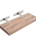 Heavy Duty 3 Inch Floating Shelf Brackets Set Of 4 Supports 110 Lbs Each Nickel Plated Steel hidden wall mount with wood shelf