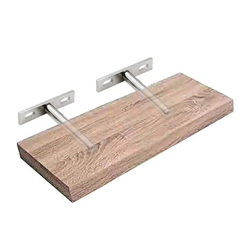 Heavy Duty 3 Inch Floating Shelf Brackets Set Of 4 Supports 110 Lbs Each Nickel Plated Steel hidden wall mount with wood shelf
